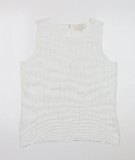 Womens UK Size 16 NEXT White Vest Jumper