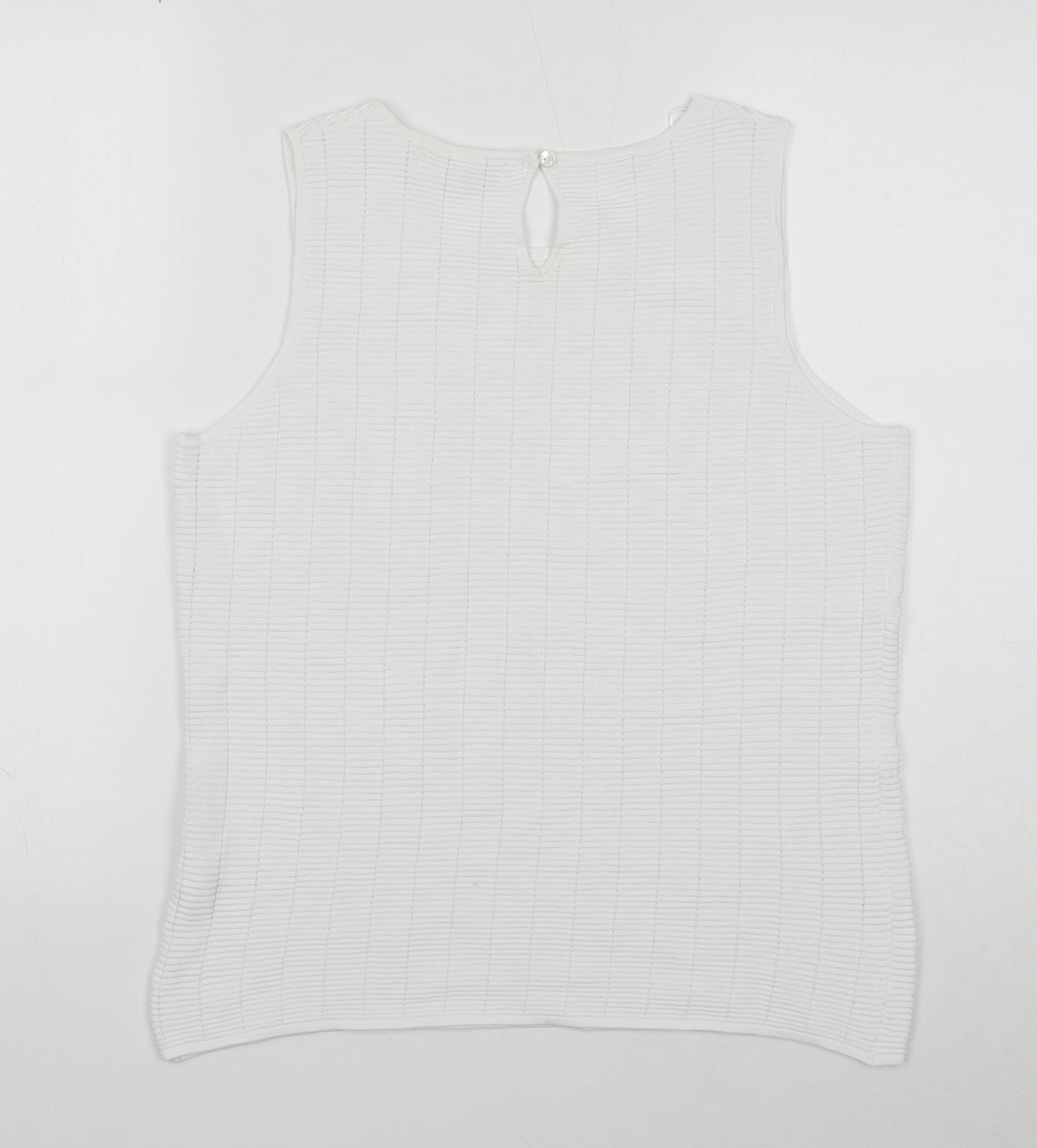 Womens UK Size 16 NEXT White Vest Jumper