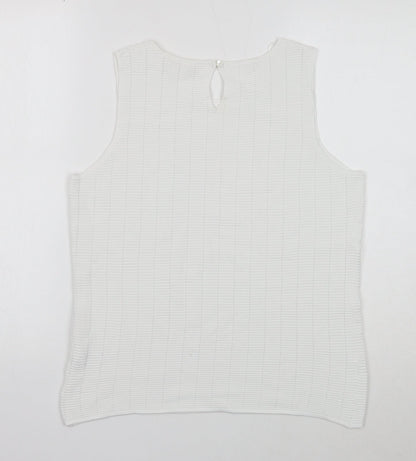 Womens UK Size 16 NEXT White Vest Jumper
