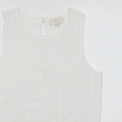 Womens UK Size 16 NEXT White Vest Jumper