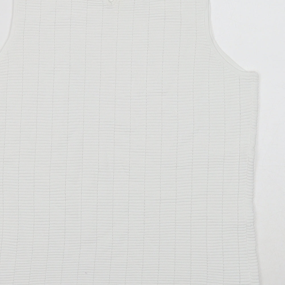 Womens UK Size 16 NEXT White Vest Jumper