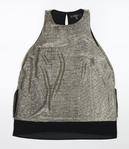 Womens UK Size 14 NEXT Gold Basic Tank