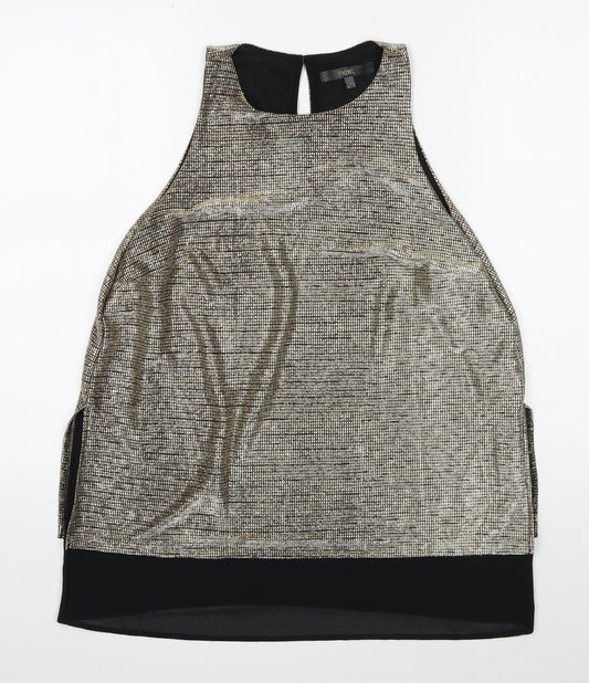 Womens UK Size 14 NEXT Gold Basic Tank