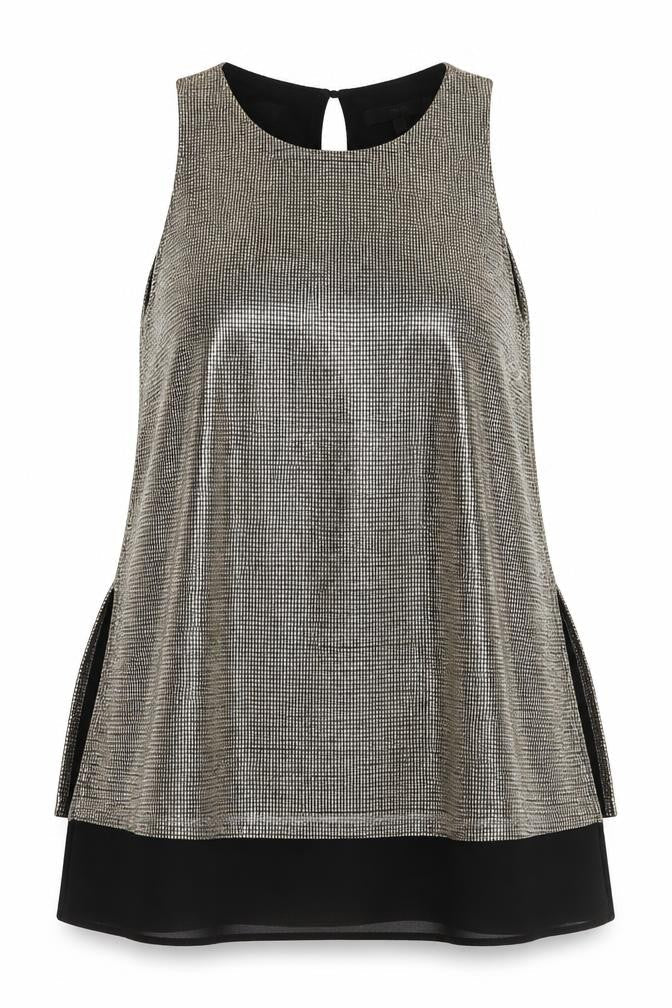 Womens UK Size 14 NEXT Gold Basic Tank