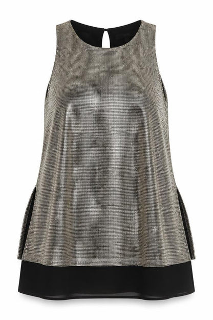 Womens UK Size 14 NEXT Gold Basic Tank