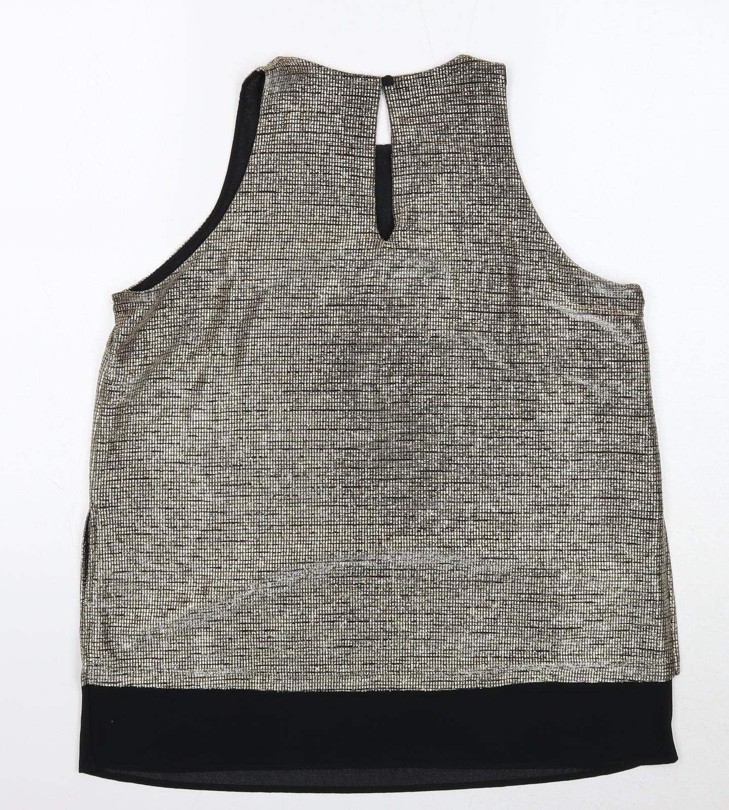 Womens UK Size 14 NEXT Gold Basic Tank