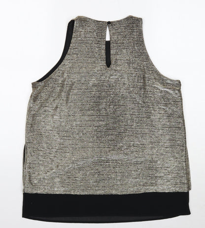 Womens UK Size 14 NEXT Gold Basic Tank