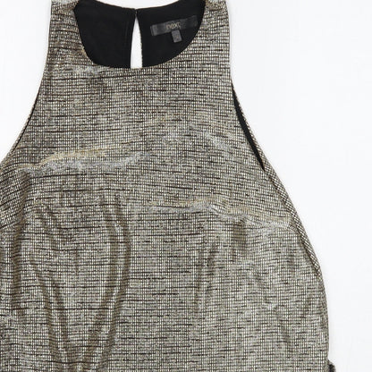 Womens UK Size 14 NEXT Gold Basic Tank