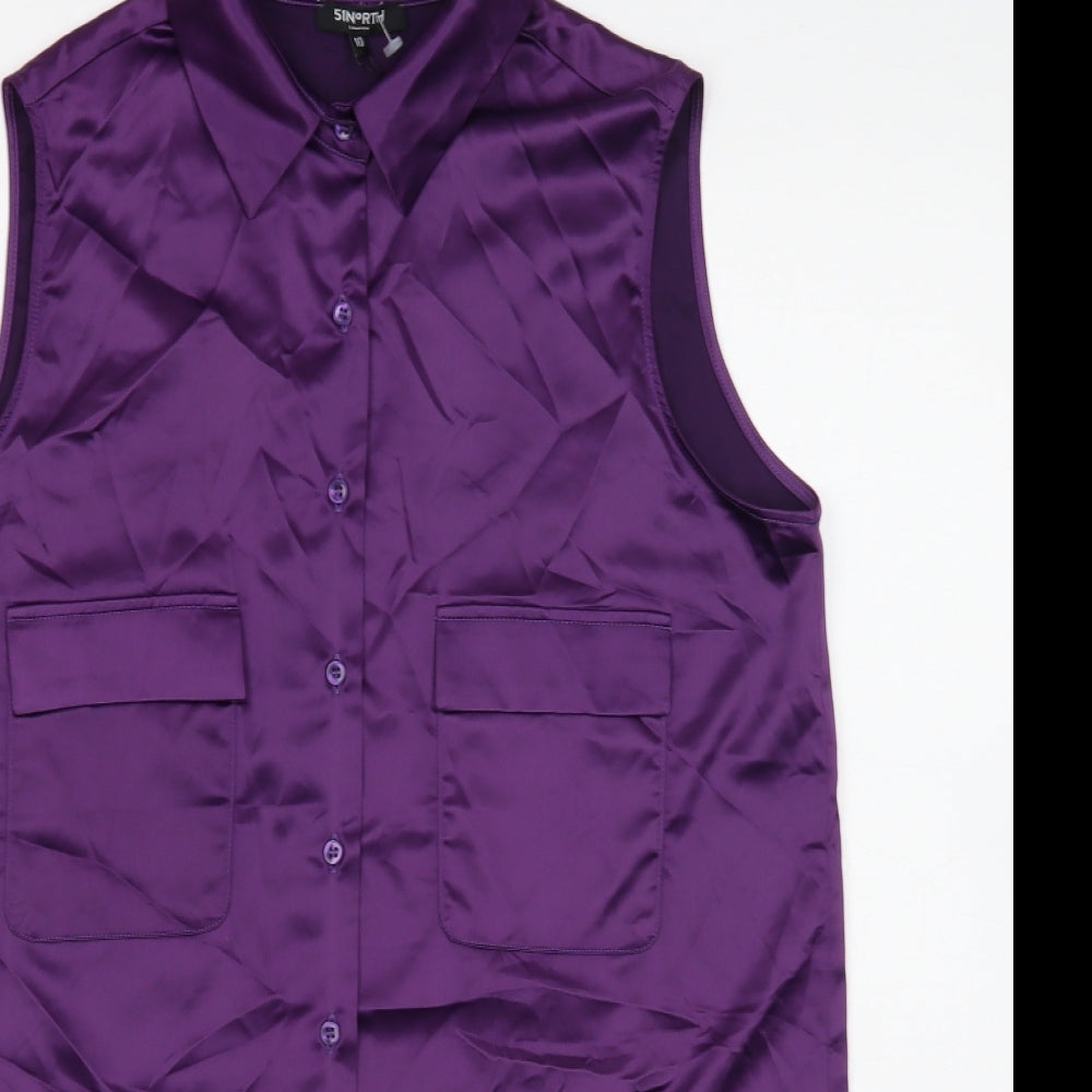 51North Womens Purple Polyester Tunic Tank Size 10 V-Neck