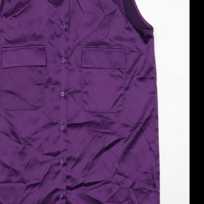 51North Womens Purple Polyester Tunic Tank Size 10 V-Neck