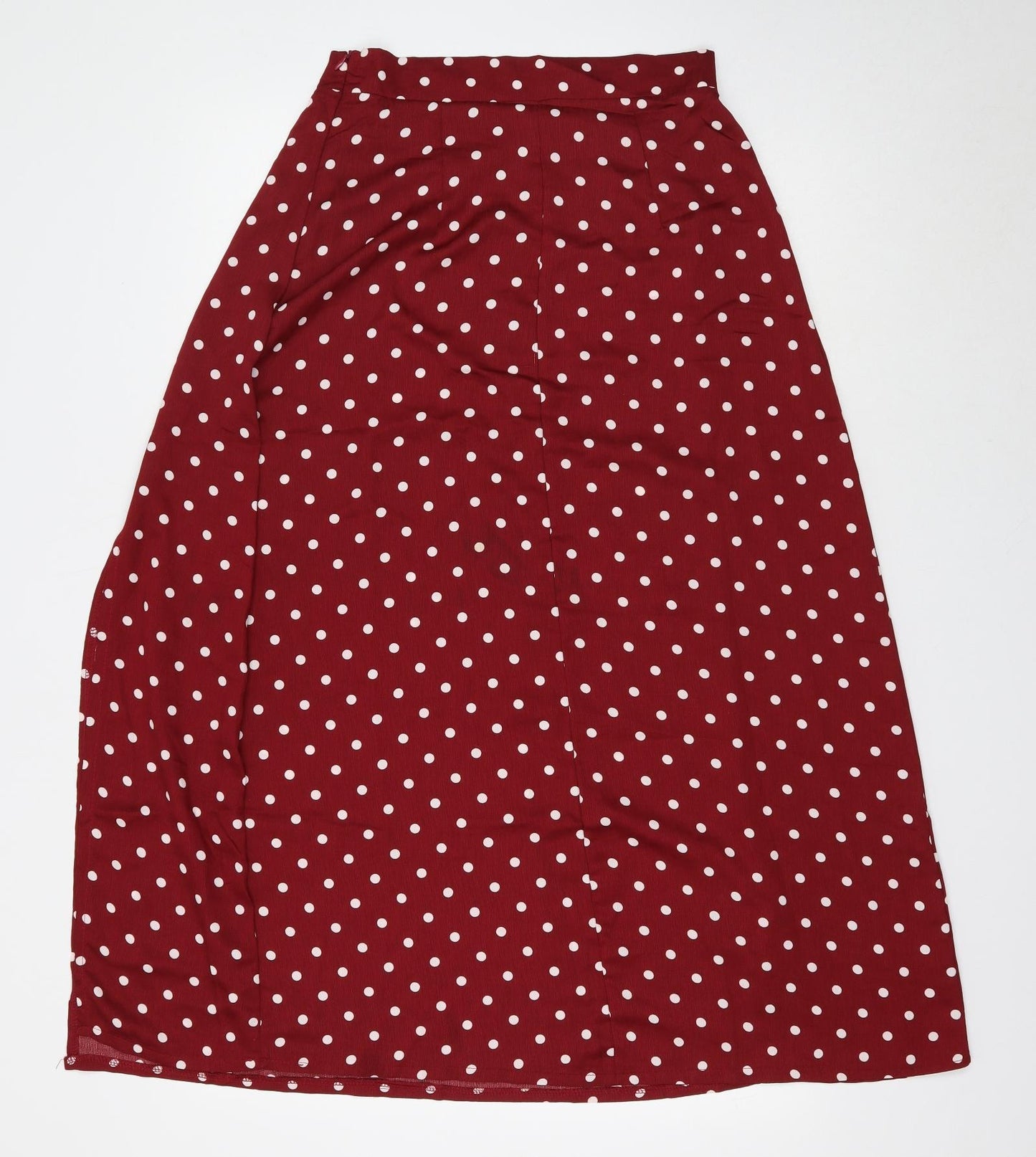 Xin Yan Womens Red Polka Dot Polyester A-Line Skirt Size M Zip