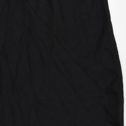 Marks and Spencer Womens Black Linen A-Line Skirt Size 18
