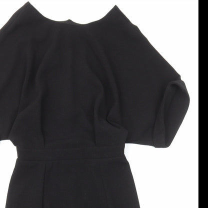 ASOS Womens Black Polyester Pencil Dress Size 8 Scoop Neck Zip