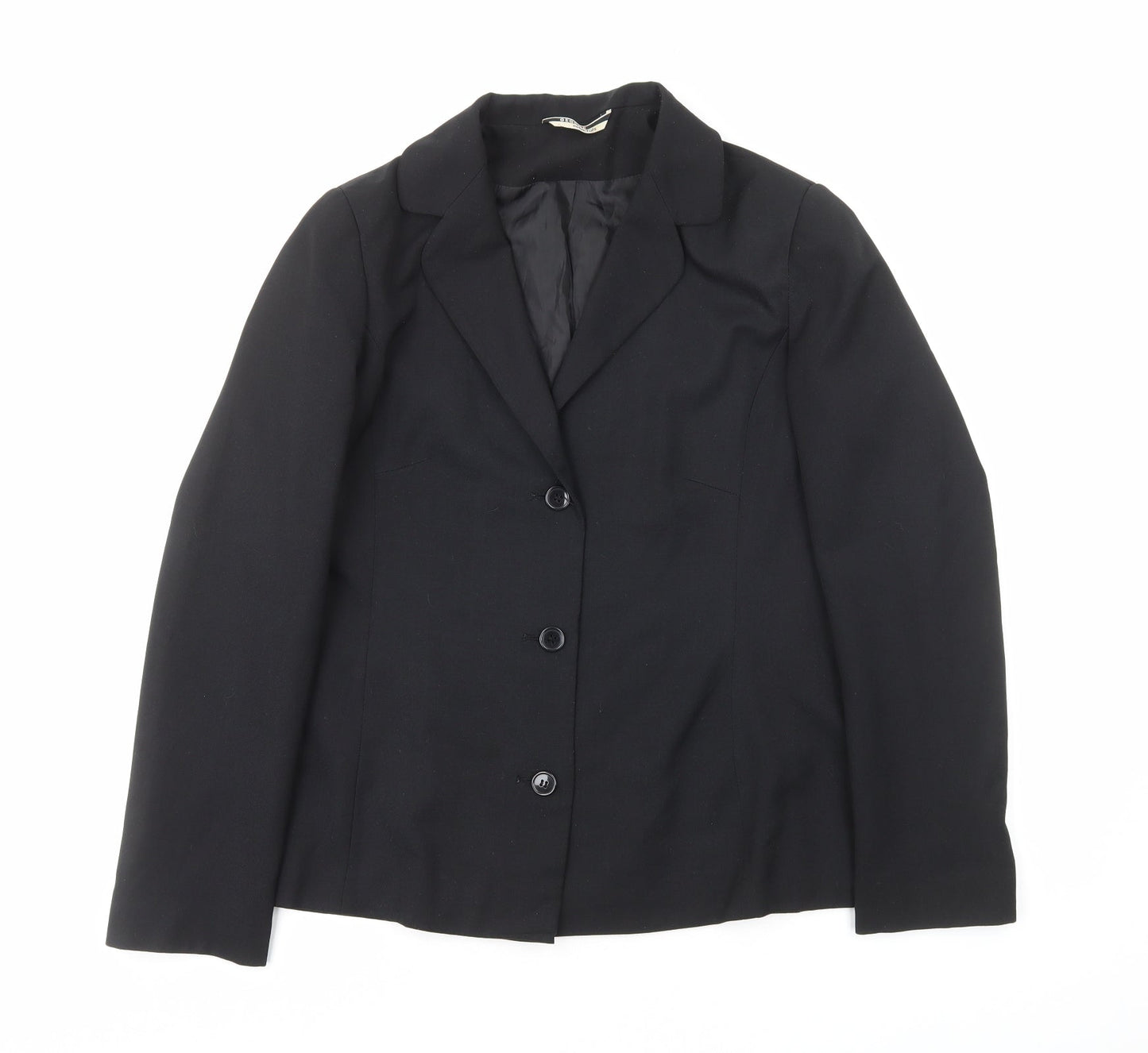 George Womens Black Polyester Jacket Blazer Size 10