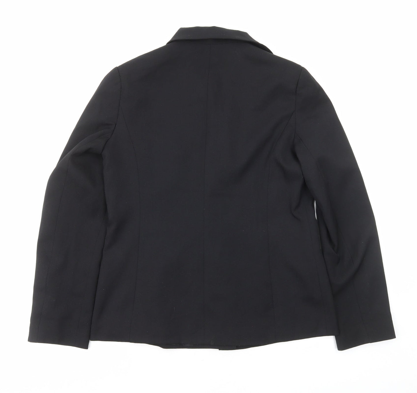 George Womens Black Polyester Jacket Blazer Size 10