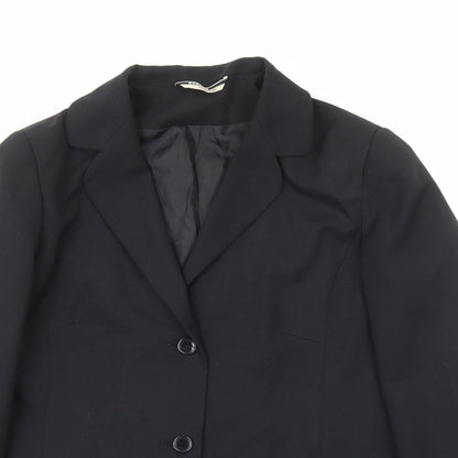 George Womens Black Polyester Jacket Blazer Size 10