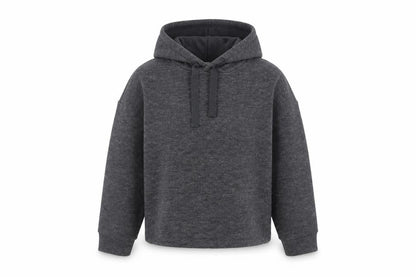Mango Womens Grey Polyester Pullover Hoodie Size M Pullover