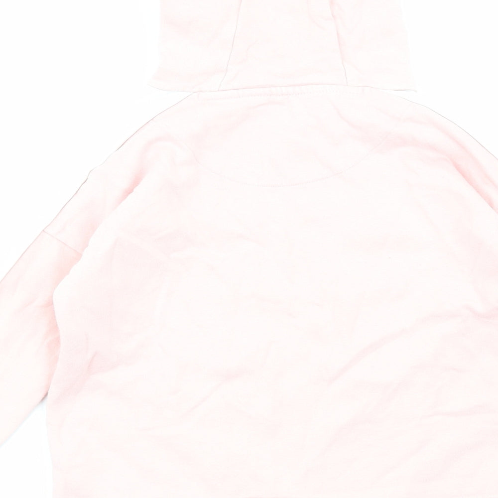 F&F Girls Pink Cotton Pullover Hoodie Size 9-10 Years Pullover - Hey