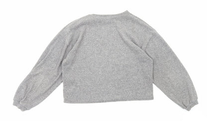Womens UK Size M New Look Grey Pullover Jumper
