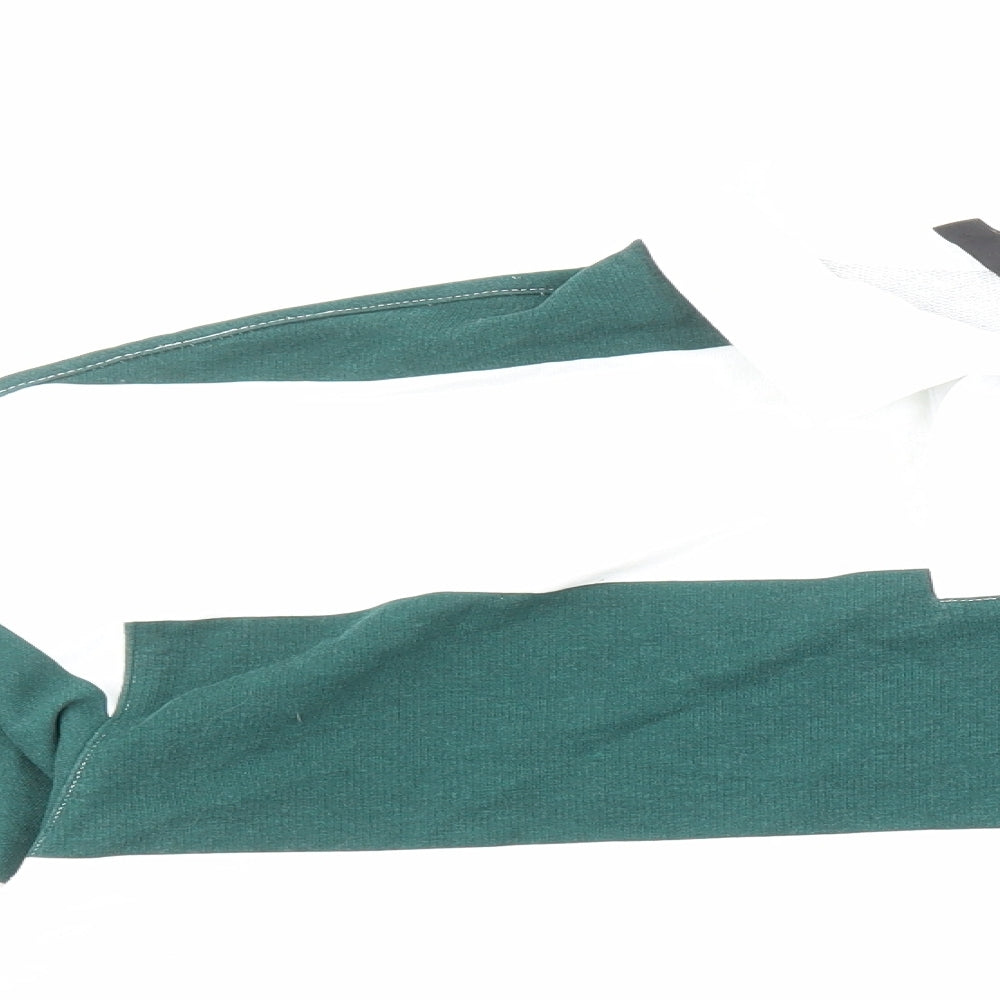 Womens UK Size M H&M Green Cropped Polo