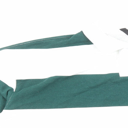 Womens UK Size M H&M Green Cropped Polo