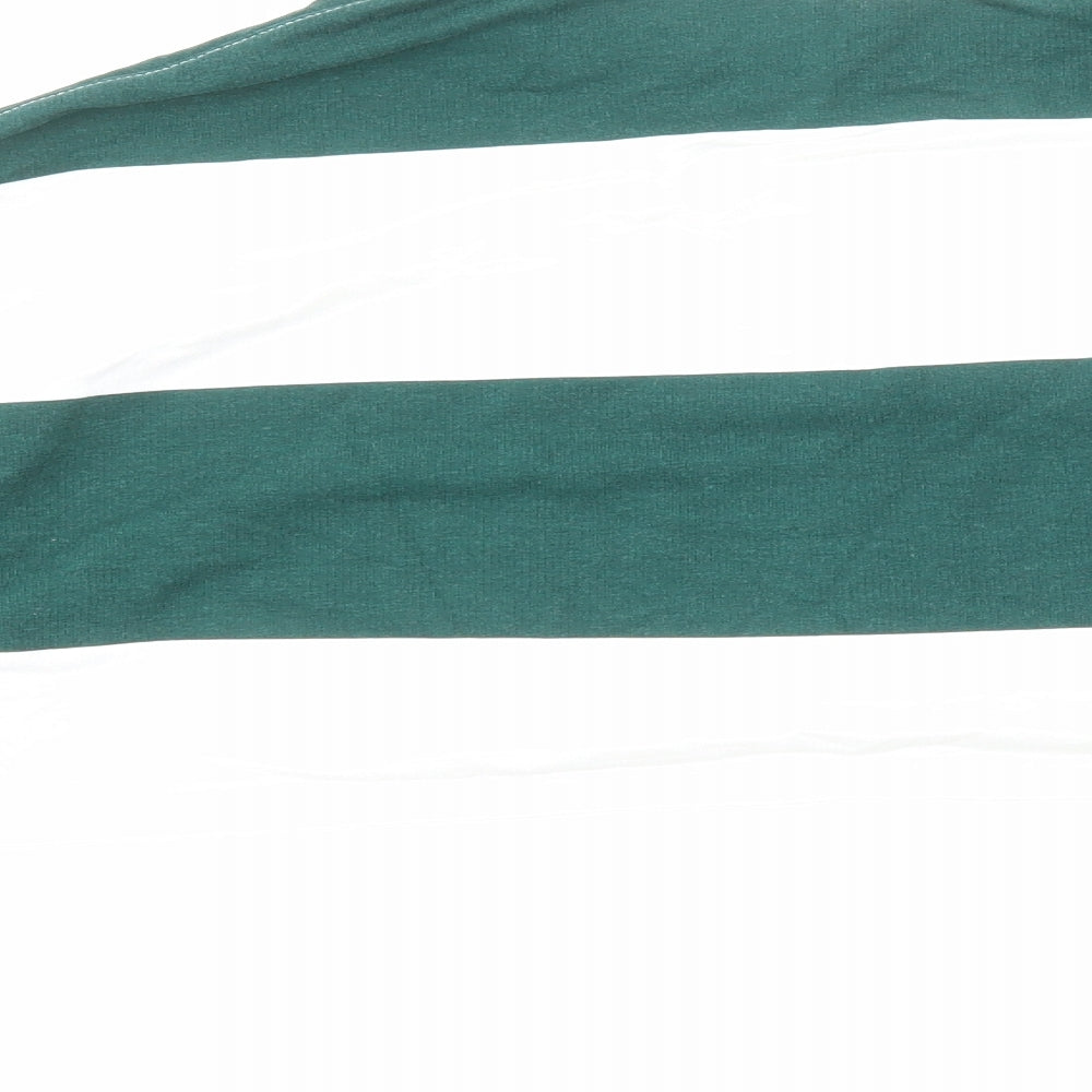Womens UK Size M H&M Green Cropped Polo