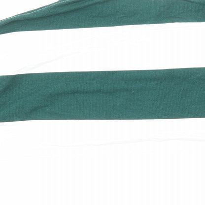 Womens UK Size M H&M Green Cropped Polo
