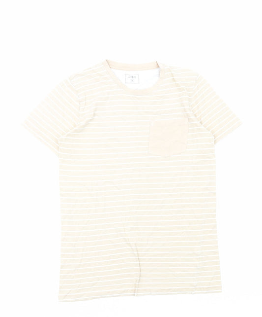 Womens UK Size XS PEP&CO Beige Basic T-Shirt