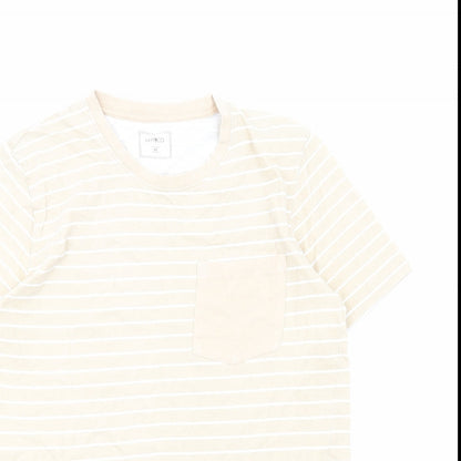 Womens UK Size XS PEP&CO Beige Basic T-Shirt