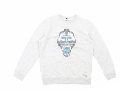 MSRP Mens Grey Cotton Pullover Sweatshirt Size M