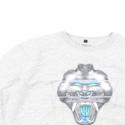 MSRP Mens Grey Cotton Pullover Sweatshirt Size M