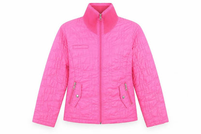 Long Island Womens Pink Quilted Jacket Size S Zip