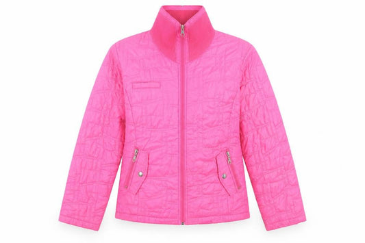 Long Island Womens Pink Quilted Jacket Size S Zip