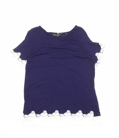 Womens UK Size 12 Dorothy Perkins Blue Basic T-Shirt