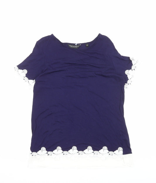 Womens UK Size 12 Dorothy Perkins Blue Basic T-Shirt