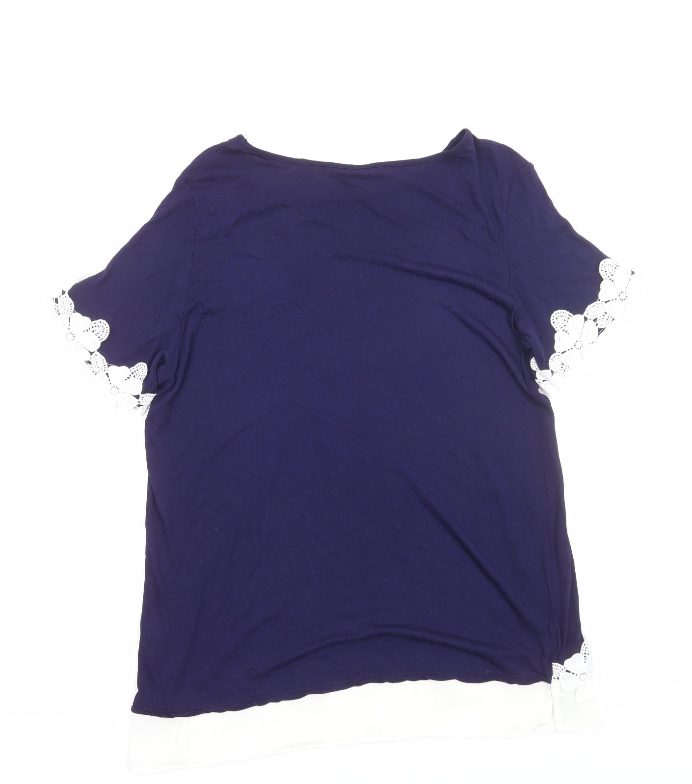 Womens UK Size 12 Dorothy Perkins Blue Basic T-Shirt