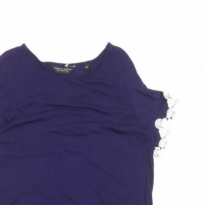 Womens UK Size 12 Dorothy Perkins Blue Basic T-Shirt