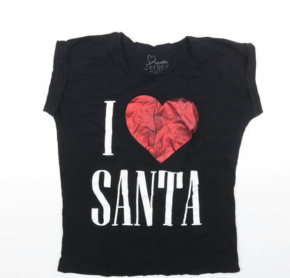 Womens UK Size 12 Simply Be Black Basic T-Shirt