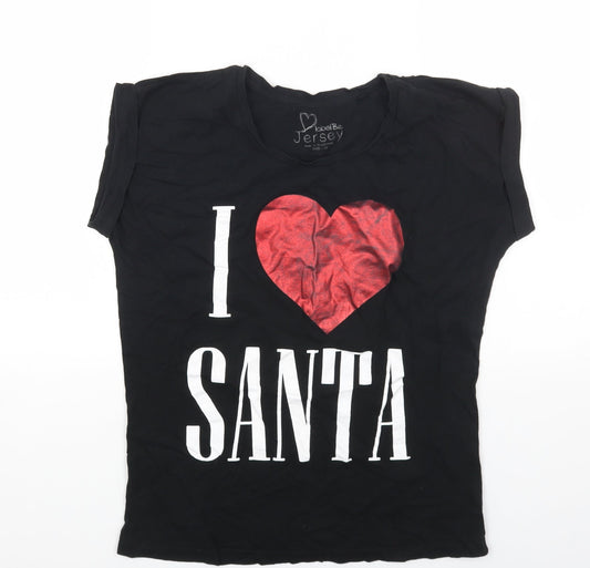 Womens UK Size 12 Simply Be Black Basic T-Shirt