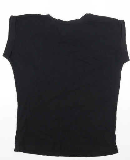Womens UK Size 12 Simply Be Black Basic T-Shirt