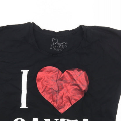 Womens UK Size 12 Simply Be Black Basic T-Shirt