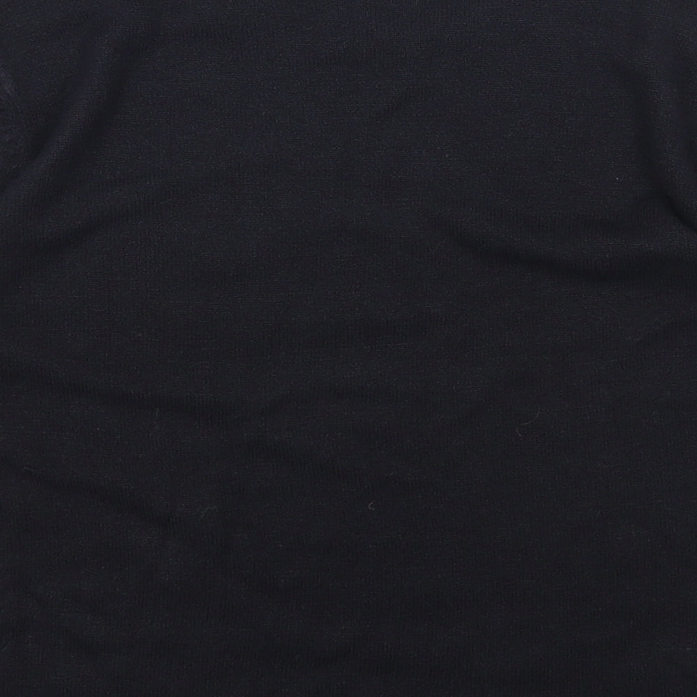 KATHIE LEE Womens Black Round Neck Acrylic Pullover Jumper Size S