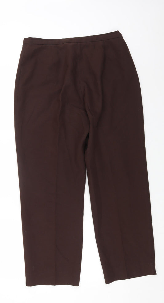 Womens UK Size 14 Sarah Hamilton Regular Fit  Brown Trousers