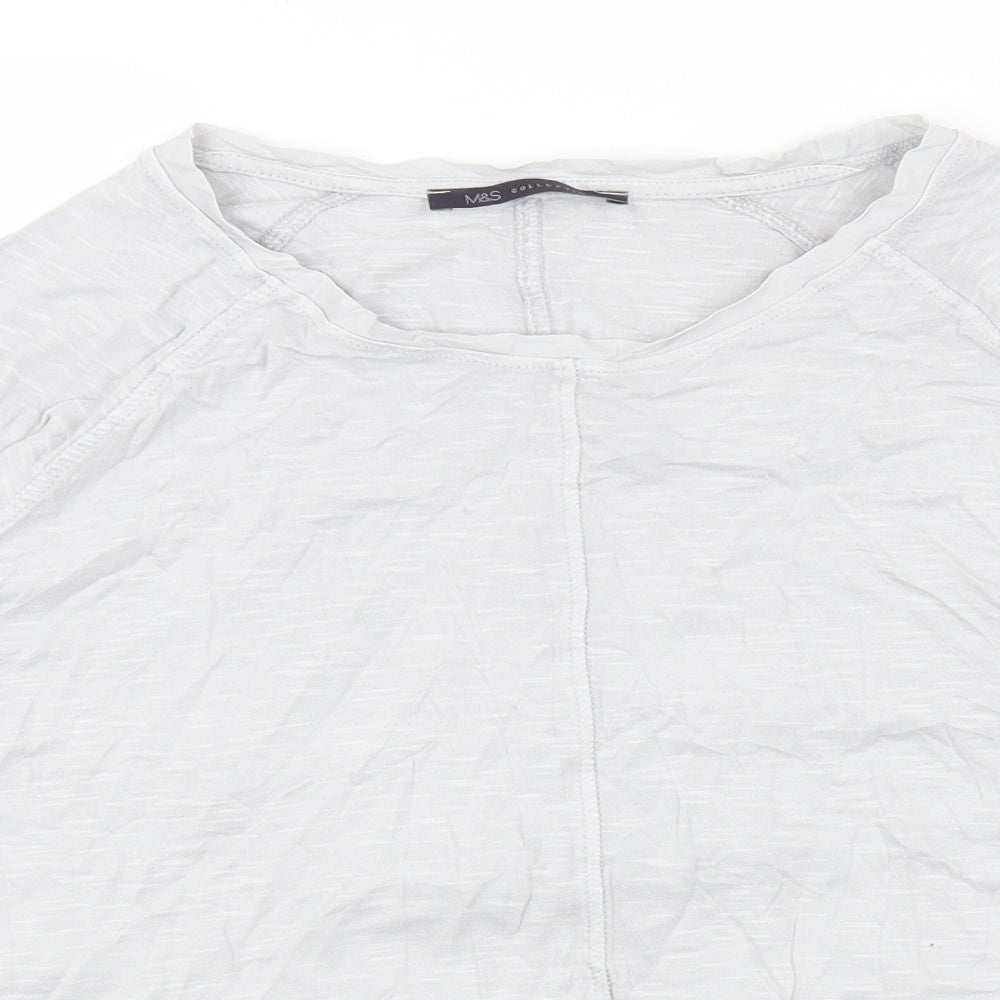 Womens UK Size 14 Marks and Spencer Grey Basic Blouse