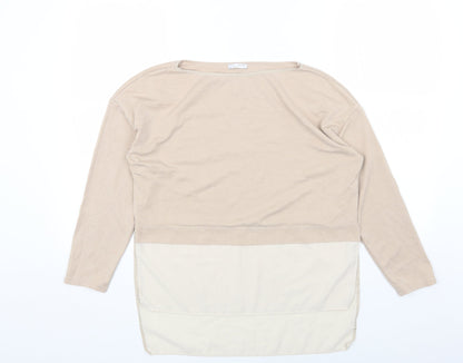 Womens UK Size S Zara Beige Basic Blouse