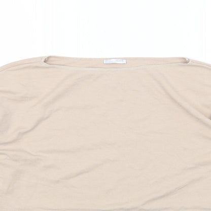 Womens UK Size S Zara Beige Basic Blouse