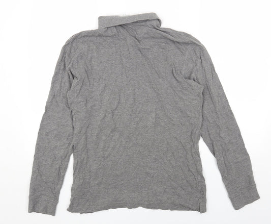 Womens UK Size L Zara Grey Basic Polo
