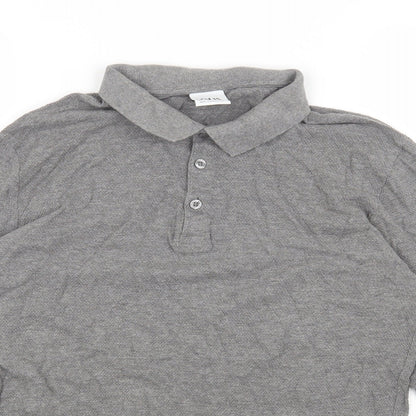Womens UK Size L Zara Grey Basic Polo