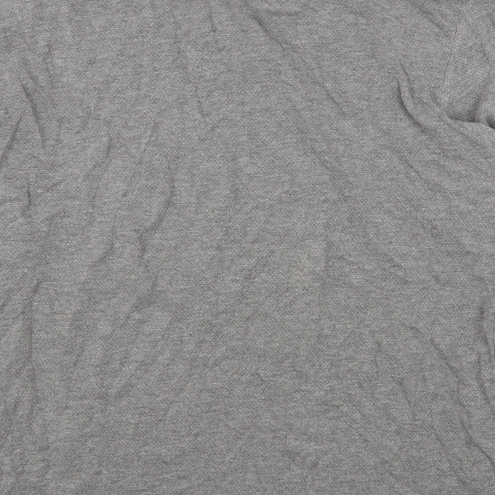 Womens UK Size L Zara Grey Basic Polo