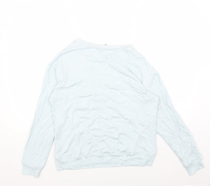 F&F Womens Blue Viscose Pullover Sweatshirt Size 6 Pullover